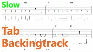 Leonard Cohen - Hallelujah (Slow) Guitar Solo Tab+BackingTrack