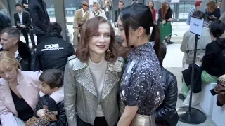 Isabelle Huppert and more front row for the Agnes b Fashion Show in Paris