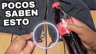 ¡No uses la Cremallera Rota! con 1 botella de Coca Cola soluciona eso