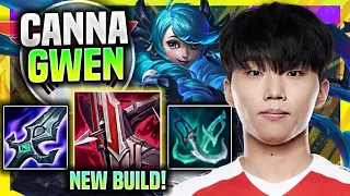 CANNA PLAYS NEW CHAMPION GWEN TOP! *NEW BUILD* - T1 Canna Plays Gwen Top vs Sett! | Season 11