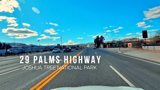 29 Palms Highway in Joshua Tree National Park | ASMR 4K Relaxing Driving Video | California