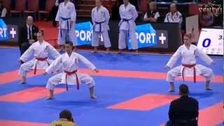 Spain female team - Kata Seienchin - 21st WKF World Karate Championships Paris Bercy 2012