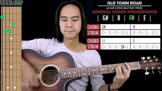 Old Town Road Guitar Cover Lil Nas X Billy Ray Cyrus 🎸🤠 |Tabs + Chords|
