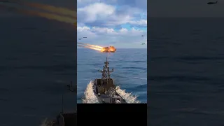 AIR STRIKE ON SHIP 💥 IN MODERN WARSHIPS #shorts