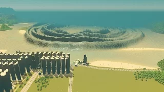 Cities skylines Tsunami #6 small 16k City destroyed