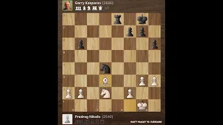 Predrag Nikolic vs Garry Kasparov • Niksic - Yugoslavia, 1983