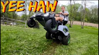 Beating the hail of out EGO's new mower in a NASTY SWAMP