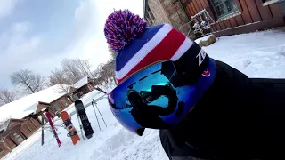 Сноубординг/Snowboarding от первого лица Или максималка 73.8 км/ч на сноуборде