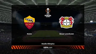 AS Roma vs Bayer Leverkusen | Stadio Olimpico | 2023-24 UEFA Europa League | PES 2021