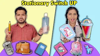 Stationary SWITCH UP Challenge | Awesome School Supplies | Hungry Birds