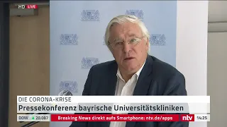 Live: Bayrische Universitätskliniken geben Corona-Überblick