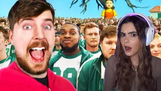 Reacting to MrBeast's SQUID GAMES IN REAL LIFE!