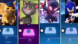 Pikachu -Talking Tom -Spiderman -Sonic -Tiles hop #Talking_Tom #Pikachu #Sonic_The_Hedgehoghu