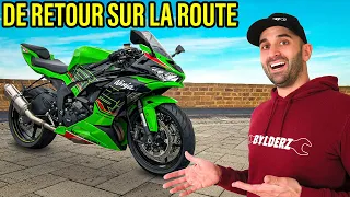 RÉPARATIONS KAWASAKI ZX6R ACCIDENTÉE : MONTAGE CARÉNAGES CHINOIS + 1ÈRE SORTIE