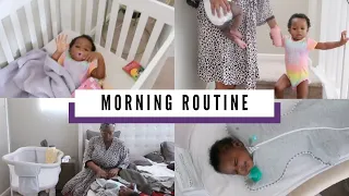 SOLO MOMMY MORNING ROUTINE with 2 UNDER 2 | NEWBORN & TODDLER | Work From Home Mom | TheFortitudeFix