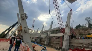 tren interurbano México toluca estación observatorio montaje de trave