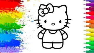 Hello kitty Drawing Painting Coloring For Kids And Toddlers / Drawing For Toddlers.