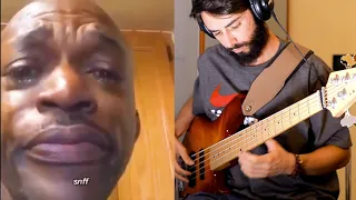 Playing Bass over people - Crying Black guy MUSIC