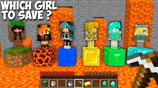 WHICH to SAVE DIRT GIRL or LAVA GIRL or WATER GIRL or GOLD or EMERALD or DIAMOND GIRL in Minecraft ?