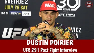 Dustin Poirier reflects on KO loss to Justin Gaethje, doesn’t count out a trilogy “losing sucks”