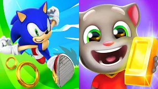 Talking Tom Gold Run New Character vs Sonic Dash - Andronic | Android,iOS Gameplay