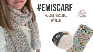 #emiscarf Paillettenschal häkeln