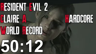 Resident Evil 2 Remake - Claire A Hardcore Speedrun Former World Record - 50:12