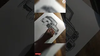 Mercedes BENZ Car G WAGON Drawing #youtubeshort #luxerycar #drawing #shorts #mercedes #handsketching