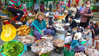 Cambodian Market Life - Jackfruit, Palm Fruit, Neem Flower, Tinny Fishes,& More