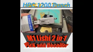 Lishi M1 2 in 1 pick and decoder cut with a HPC 1200 Punch