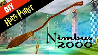 ⚡️Harry Potter DIY: Nimbus 2000 Broomstick - Cardboard - Full Size Replica