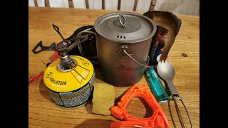 Boundless Voyage 750ml Titanium Pot Review - Fitting my cook system in it.