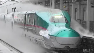 雪中320km/h! 東北新幹線 最近のくりこま高原駅 高速通過映像集 Shinkansen Bullet train high-speed passage collection