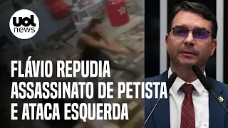 Flávio Bolsonaro repudia assassinato de petista e ataca esquerda: 'Não precisamos de mais 'Adélios''