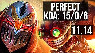 ZED vs ZIGGS (MID) | 15/0/6, Legendary, 700+ games, 1.0M mastery | BR Master | v11.14