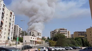 Intervention des canadairs sur l'incendie au quartier de Pietralba, Ajaccio