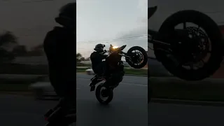 Ducati hypermotard street ride (wheelie)