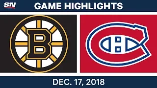 NHL Highlights | Canadiens vs. Bruins - Dec 17, 2018