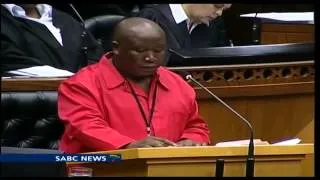 Julius Malema reacts to SONA 2014 in parliament by killer B