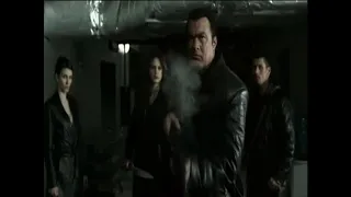 Steven Seagal shoots and kills a zombie! - Against The Dark (2009)