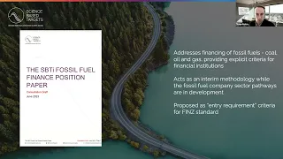 SBTi Fossil Fuel Finance Position Paper Draft - Public Consultation Deep Dive Webinar