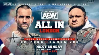 AEW All In London CM Punk vs. Samoa Joe full match #AEW #AEWAllIn #RealWorldChampion