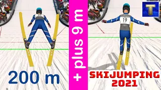 Skispringen Flug ❄️ wie springt man 9 m weiter ❄️ SkiJumping 2021