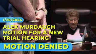 MOTION DENIED - Alex Murdaugh New Trial Hearing With Justice Jean Toal - Luna Shark Media