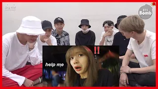 BTS reaction to BLACKPINK Being Scared of Everything [fanmade]