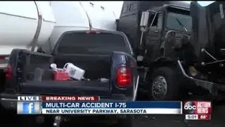 Major crash closes I-75 SB at University