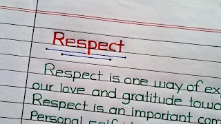 Importance of Respect || Respect Essay/Paragraph in English