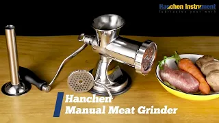 Hanchen Manual Meat Grinder Mincer Sausage Stuffer Machine 8s 12 All Stainless Steel Household Multi