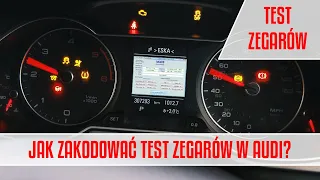 Test zegarow - Audi - needle sweep - VCDS