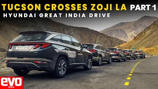 Hyundai Tucson AWD crossing snowy Zoji La | Great India Drive part 1 | evo India